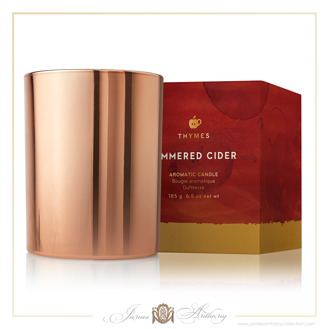 Thymes - Simmered Cider Candle Tin with Gold Lid