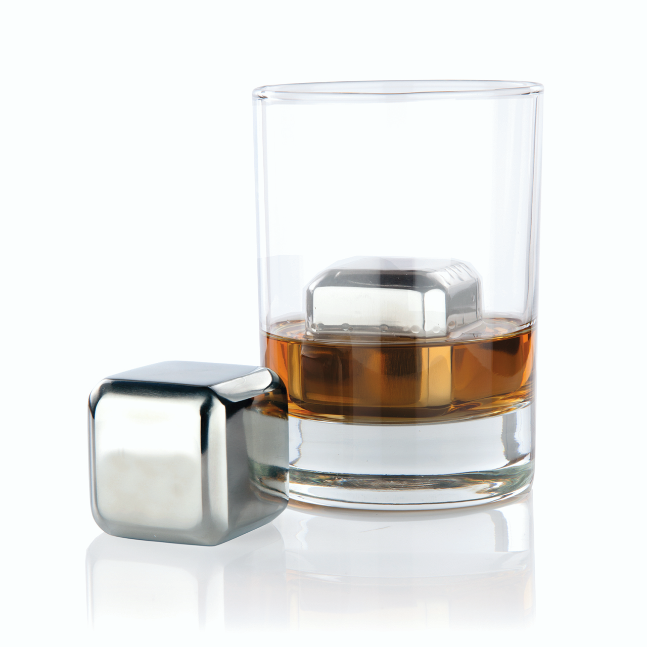 Viski Glacier Rocks Large Stainless Steel Cubes James Anthony Collection