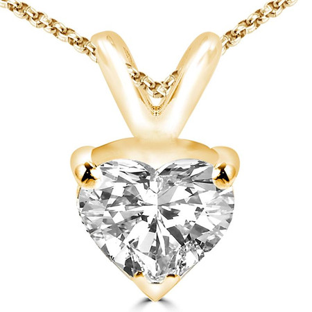 Heart Shaped Diamond Pendant | Bijoux Majesty