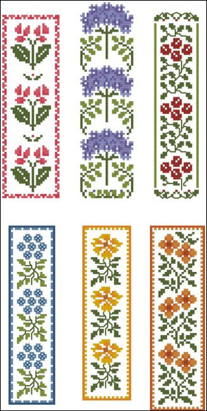 Floral Bookmarks - PinoyStitch