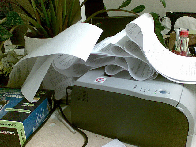 Paper jam inside printer что делать