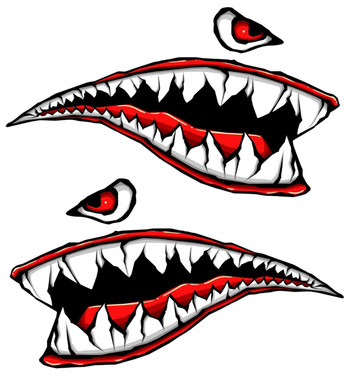 World War Fighter Tiger Shark Teeth Gel Side Body Kit - Immortal Graphix