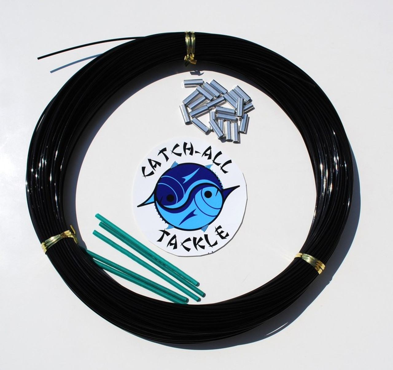 Black Monofilament Leader Kit 100yds w/crimps 1.6mm2.5mm