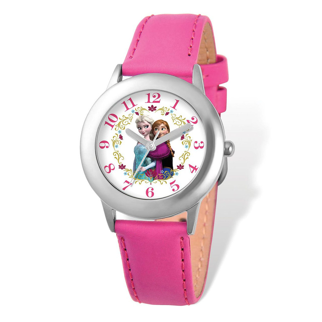 Disney Frozen Elsa Anna Pink Leather Tween Watch XWA5086 ...