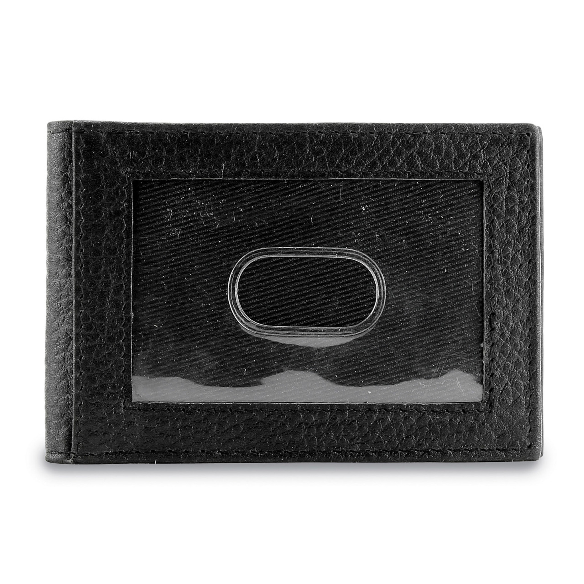 Black Leather Bi-fold Wallet Money Clip GM17691 - HomeBello