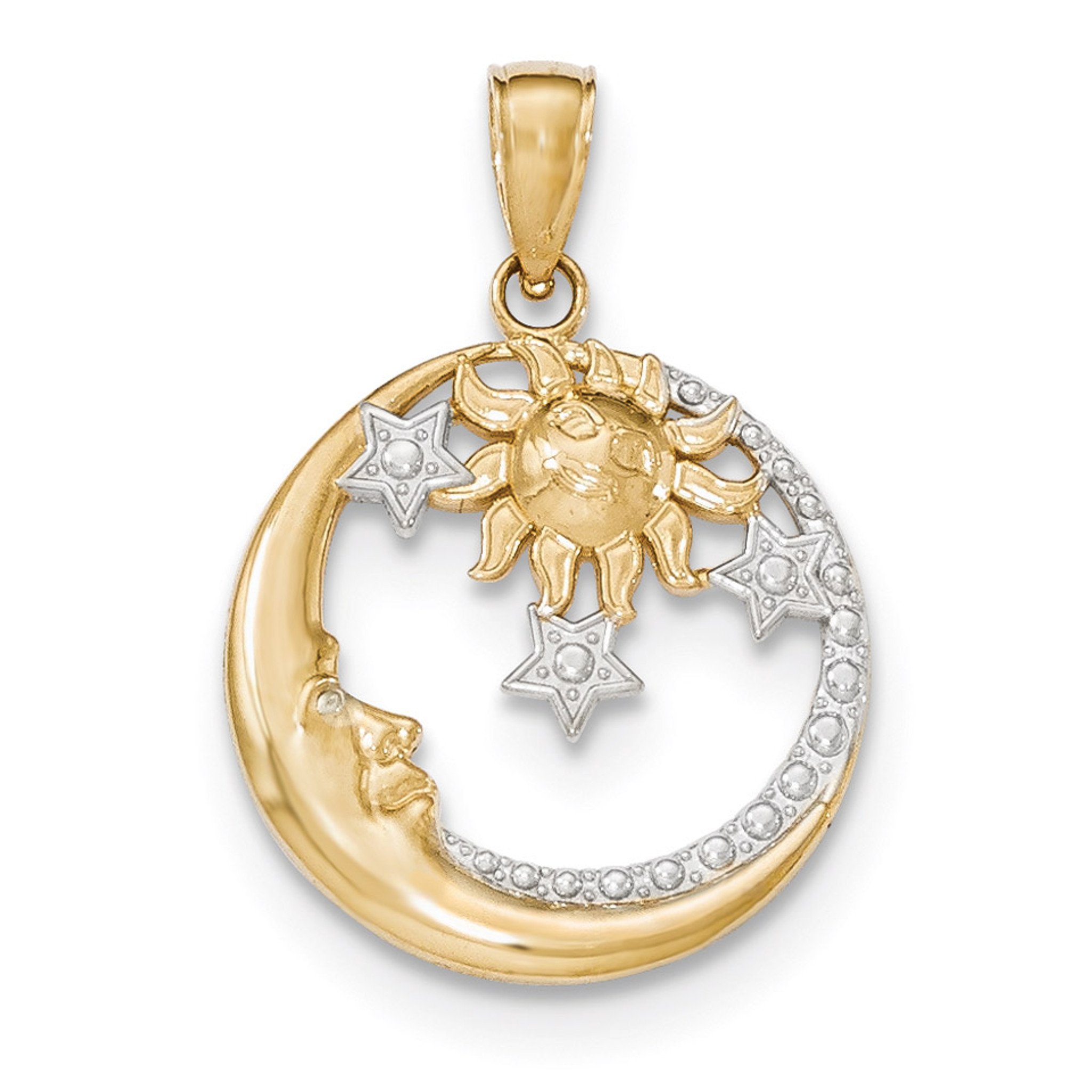 Star moon sun necklace clearance