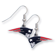 Patriots Enameled Zinc Dangle Earrings GM2612