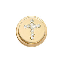 Nikki Lissoni Gold-Plated Sparkling Cross Coin That Fits S Rings MPN: RC2014G EAN: 8718819234203
