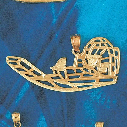 Air Boat Pendant Necklace Charm Bracelet in Gold or Silver 1352