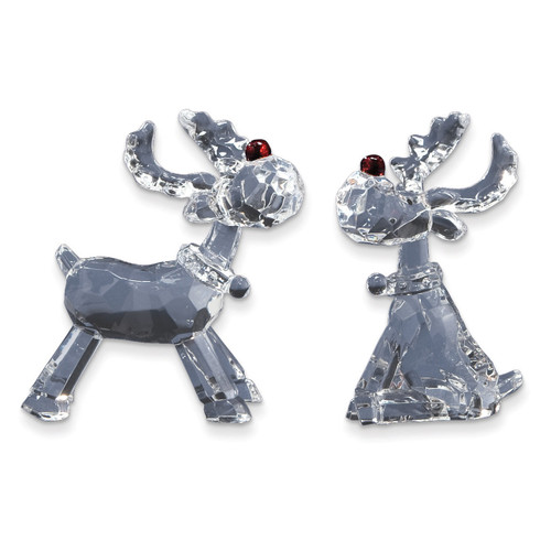 2-Piece Acrylic Reindeer Figurine Set GM10543