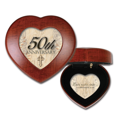 50th Anniversary Cross Heart Music Box GM11641