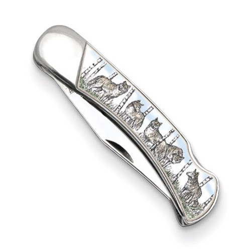 Barlow Designs Color Wolves Lockback Knife GM12245