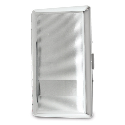 Silver-tone (Holds 10-120mm) Cigarette Card Case with Mirror GM12316
