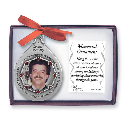 Memorial Photo Ornament - Him GM4176