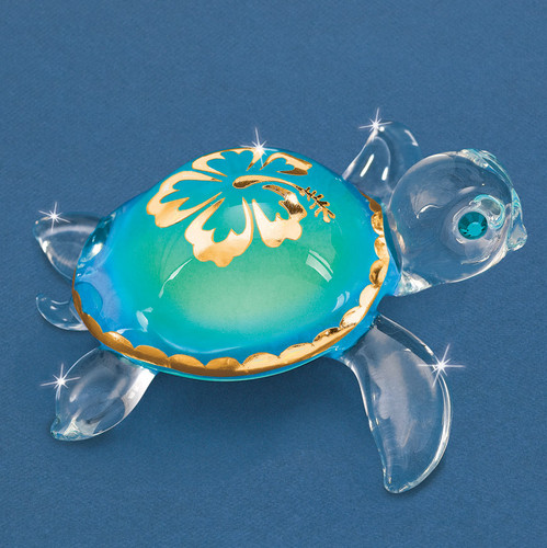 Aloha Sea Turtle Glass Figurine GM6710