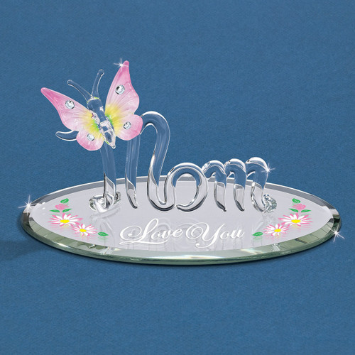 Mom with Butterfly Love You Glass Figurine GM6715