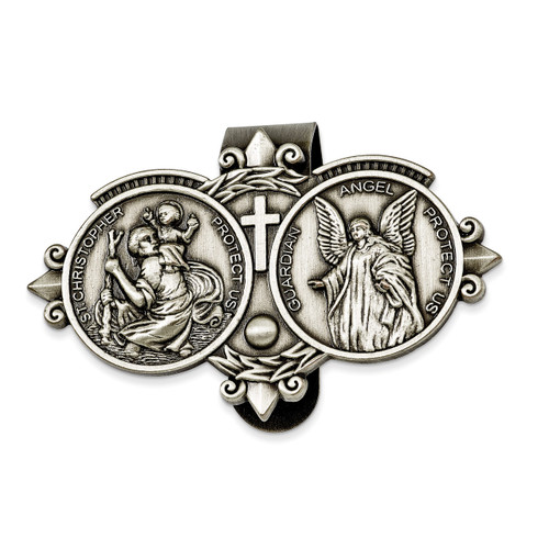 Saint Christopher & Guardian Angel Sun-visor Clip GM944