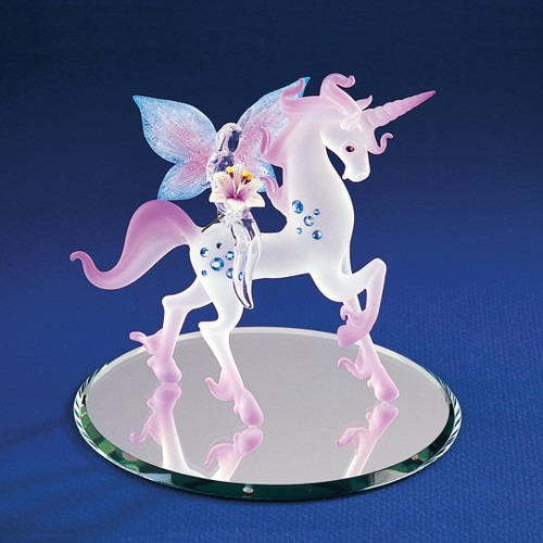 Unicorn with Fairy Glass Figurine GP1141