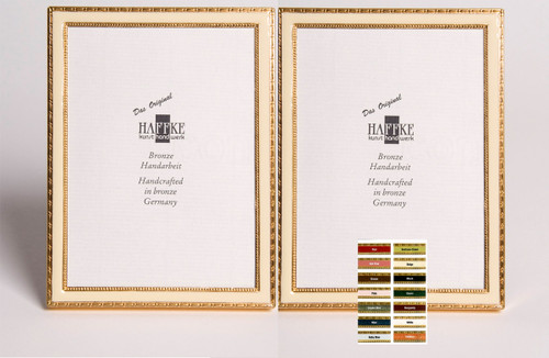 Haffke Bronze Enamel Double Picture Frame without Rose 2.5 x 3.5 Inch