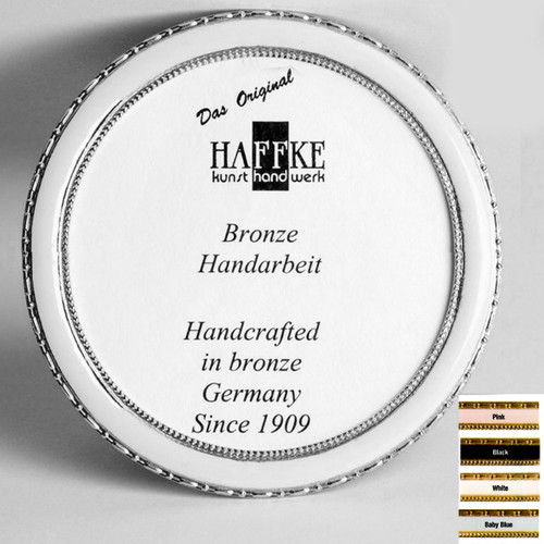 Haffke Silver Enamel Round Picture Frame without Rose 3 Inch