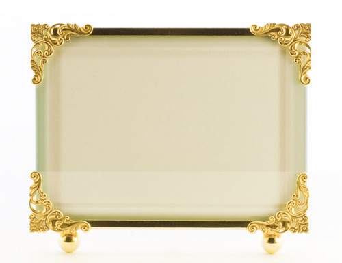 La Paris Corner Decor 8 x 10 Inch Brass Picture Frame - Horizontal