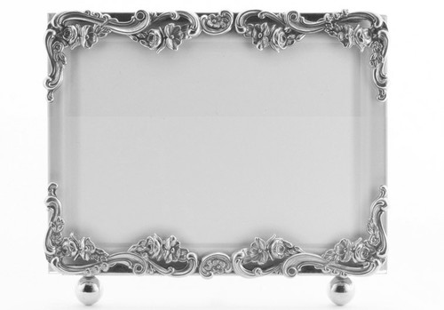 La Paris Country French 5 x 7 Inch Silver Plated Picture Frame - Horizontal