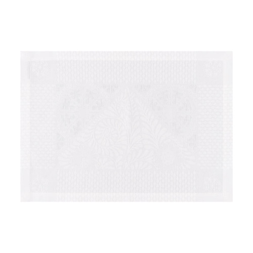 Le Jacquard Francais Bosphore Blanc White Placemat 21 x 15 Inch Set of 4