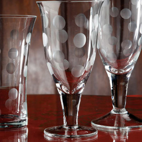 Casafina Glassware Wine Stem Dots Set of 6