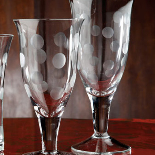 Casafina Glassware Water Stem Dots Set of 6