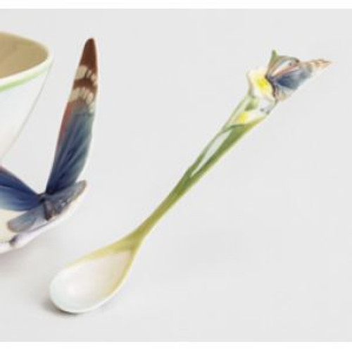 Franz Porcelain Butterfly Blue Porcelain Spoon FZ00211
