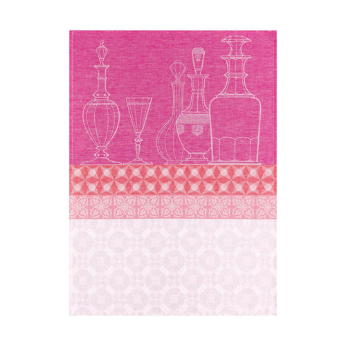 Le Jacquard Francais Carafes Raspberry Tea Towel 24 x 31 Set of 4