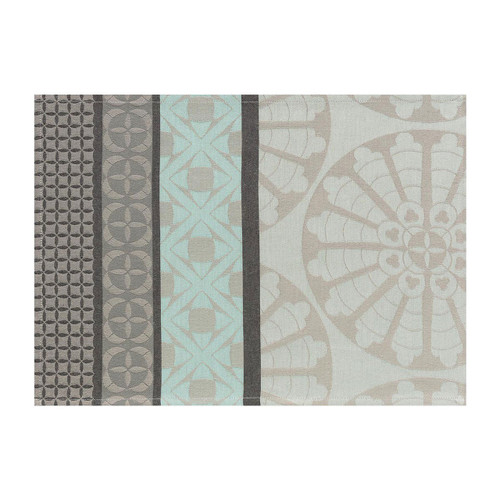 Le Jacquard Francais Bilbao Enduit Ash Grey Placemat 19 x 14 Set of 4