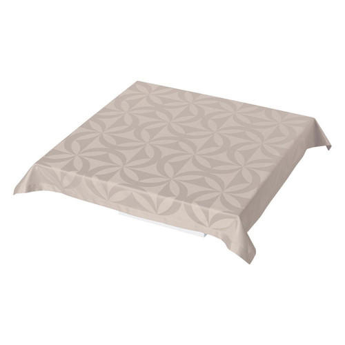 Le Jacquard Francais Ellipse Enduite Sea Salt Tablecloth 55 x 89
