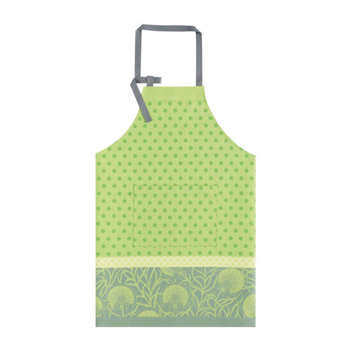 Le Jacquard Francais Apron Verger Shoot Green 36 x 38 Pure Cotton