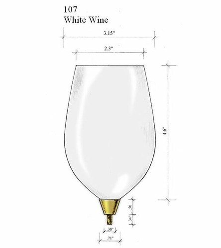 Edgar Berebi Silver White Wine Top Bowl Glass