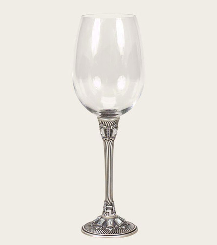 Edgar Berebi Florence Tanzinite Matte Silver Plate Water Wine Champagne Stem