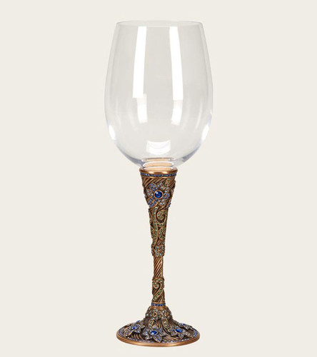 Edgar Berebi Geisel Multi-Color Gold Plate Water Wine Champagne Stem