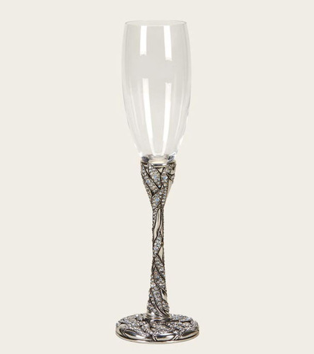 Edgar Berebi Alexandrov Burnish Silver Plate Water Wine Champagne Stem