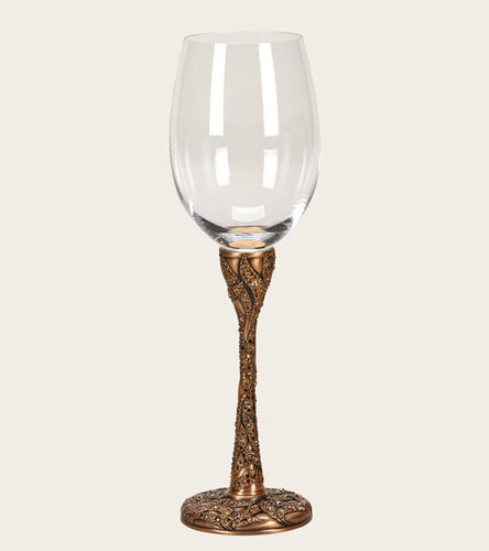 Edgar Berebi Alexandrov Topaz Gold Plate Water Wine Champagne Stem