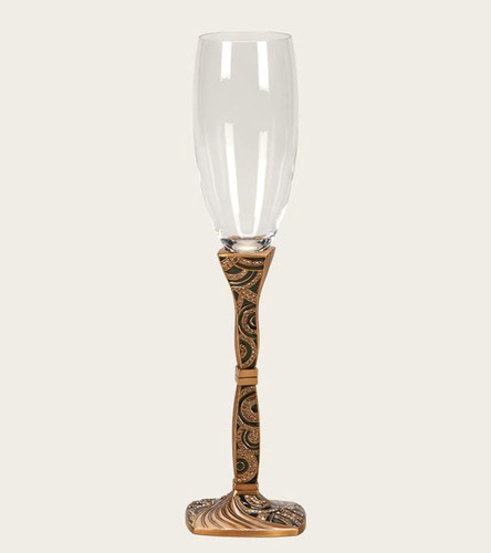 Edgar Berebi Antwerp Olive Colorado Gold Plate Water Wine Champagne Stem