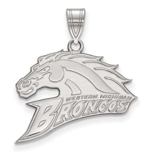 Western Michigan University Large Pendant Sterling Silver SS004WMU