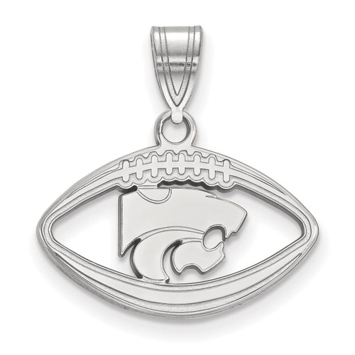 Kansas State University Pendant in Football Sterling Silver SS018KSU