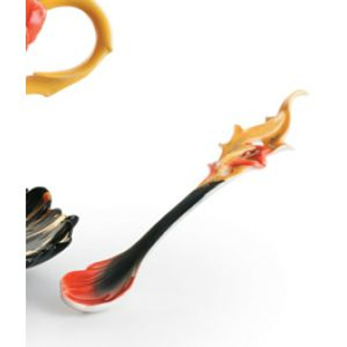 Franz Porcelain Striking Vermillion Peony Spoon FZ01166