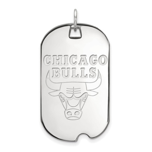 Chicago Bulls Large Dog Tag Sterling Silver SS022BUL