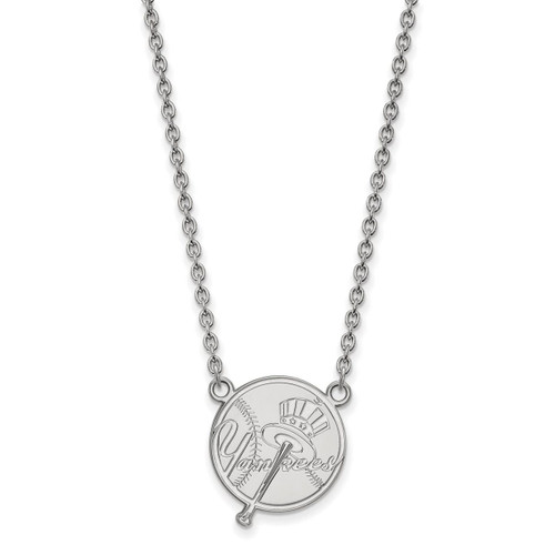 New York Yankees Large Pendant with Necklace Sterling Silver SS060YAN-18