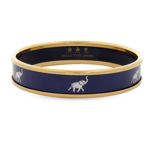 Halcyon Days Grey Elephant 1Cm Bangle Small