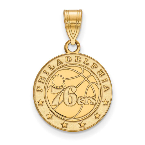 Philadelphia 76ers Medium Pendant 10k Yellow Gold 1Y003SEV