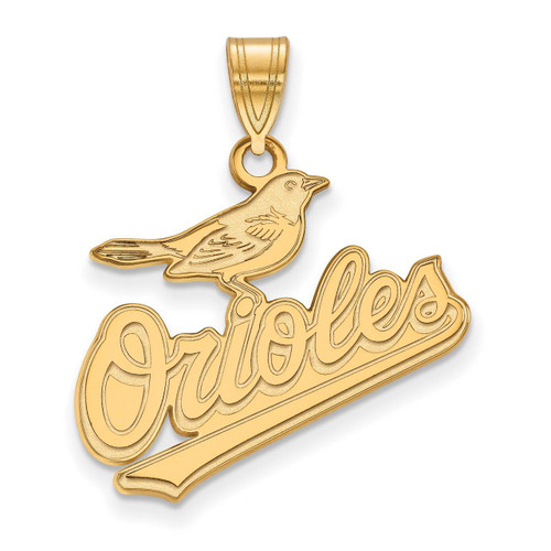 Baltimore Orioles Large Pendant 10k Yellow Gold 1Y004ORI