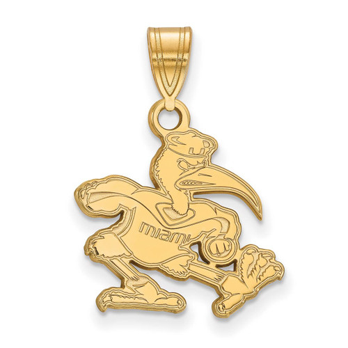 University of Miami Medium Pendant 10k Yellow Gold 1Y045UMF