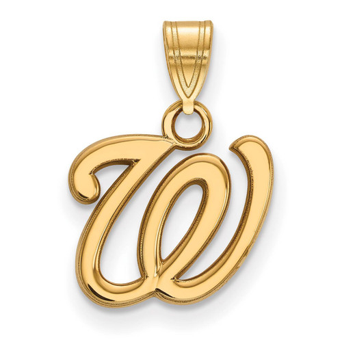 Washington Nationals Small Pendant 14k Yellow Gold 4Y010NAT